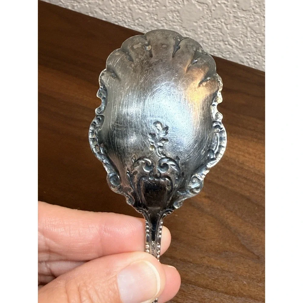 Antique WM ROGERS YORK Ornate 1900 Sterling Silver Spoon 6